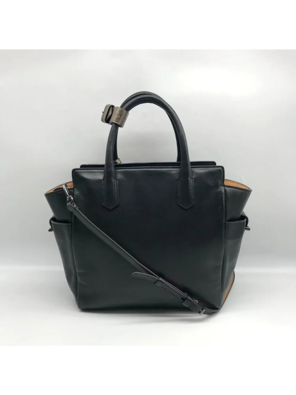 Reed Krakoff Black Leather & Calf Hair Atlantique Satchel